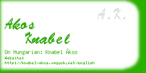 akos knabel business card