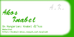 akos knabel business card